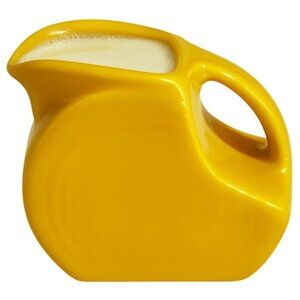 Fiestaware Fiesta Small CERAMIC Mini Disk Pitcher CARAFE Daffodil Yellow 4
